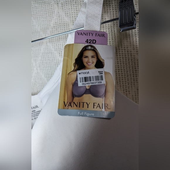 Vanity‎ Fair 42D White Full Coverage Nearly Invisible 3-Way Convertible Bra - Picture 4 of 6